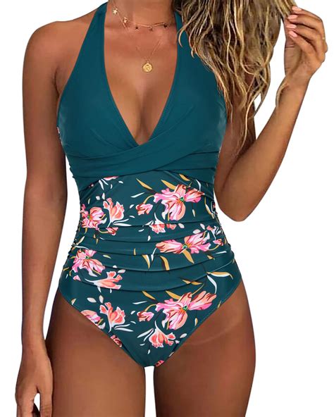 Suuksess Women Sexy Tummy Control One Piece Swimsuits