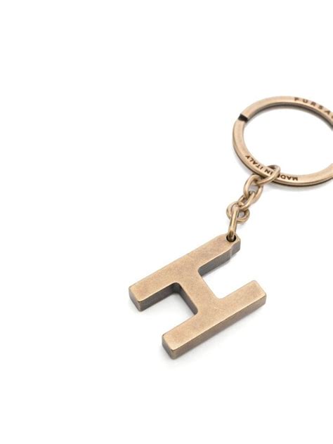 Fursac H Letter Key Ring Gold Editorialist