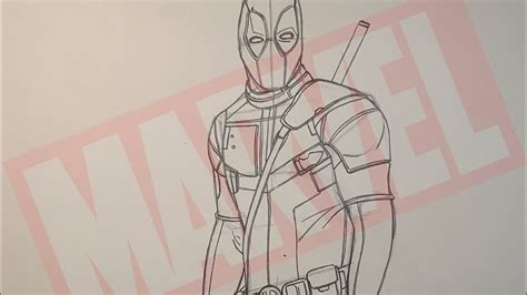 How To Draw Deadpool From “deadpool 2” Drawing Tutorial Youtube