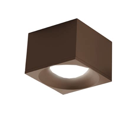 Plafoniera Contemporanea Pocket Metallo Ruggine Led W