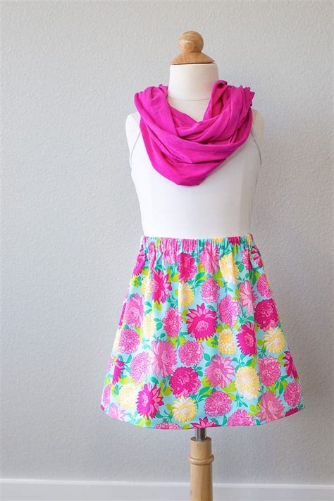 How to Sew an Elastic Waist Skirt (free pattern 12 mo to 16)