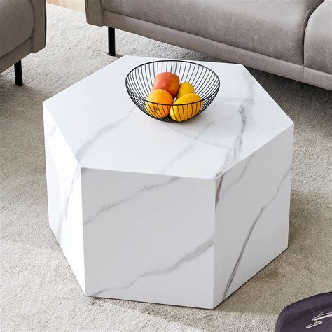 DUOSONG Modern Mdf Coffee Table, With Complex Texture Patterns, Style