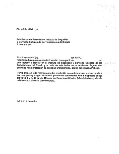 Carta Manifiesto Hacia Manifiesto Issste Derecho Laboral Studocu