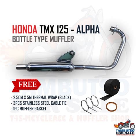 Honda TMX 125 Alpha Bottle Pipe Type Muffler For TMX 125 Alpha Exhaust