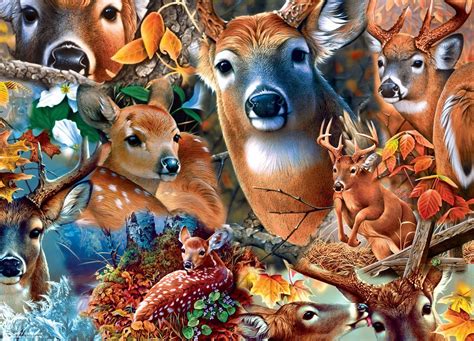 Realtree Forest Beauties 1000 Piece Jigsaw Puzzle Asterisk Jigsaw