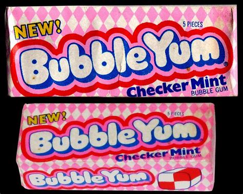 Bubble Yum - Checker Mint - bubble gum pack - 1980's | Bubble yum ...