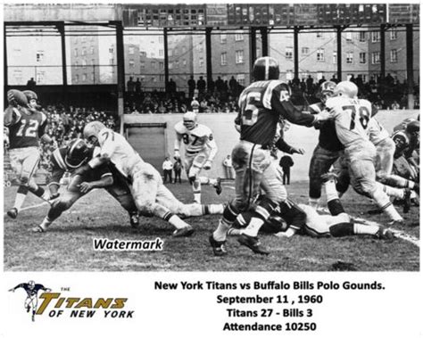 AFL 1960 New York Titans vs Buffalo Bills Polo Grounds Game Action 8 X ...