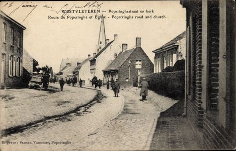 Ansichtskarte Postkarte Westvleteren Westflandern Poperinghestraat