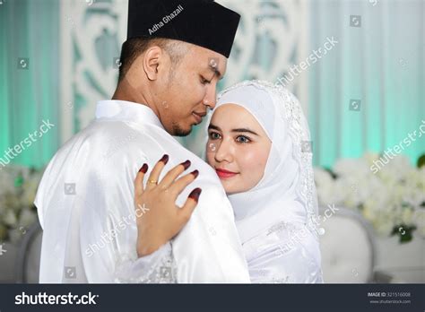 Islamic Wedding Ceremony Malay Wedding Couple Stock Photo 321516008