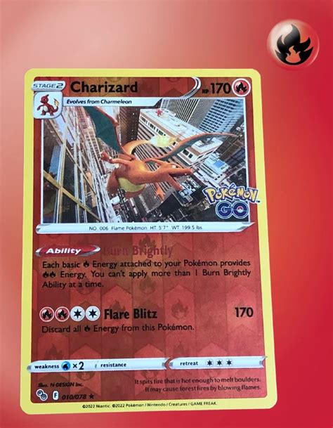 Charizard Pokemon Go Reverse Holo TCG Coleccionistas