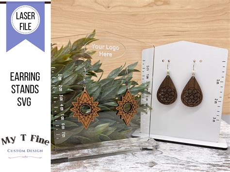 Earring Stand Svg Laser Cut Vector File Photography Prop To Etsy Ireland