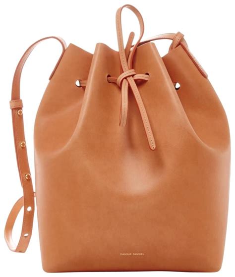 Mansur Gavriel Bucket Cammello Camel Silver Large Tan Leather Shoulder Bag