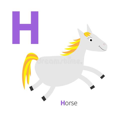 Horse English Zoo Alphabet Letter H Stock Illustrations 52 Horse