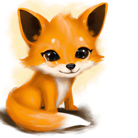 Baby Fox Kawaii Chibi Illustration · Creative Fabrica