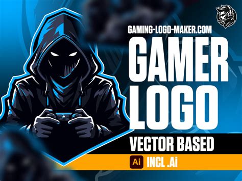 Blue Dark Gamer Gaming Logo – Gaming Logo Maker