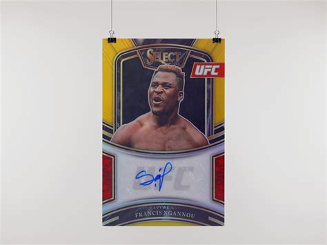 Francis Ngannou 2021 Select UFC Signature Gold Prizm Poster Etsy