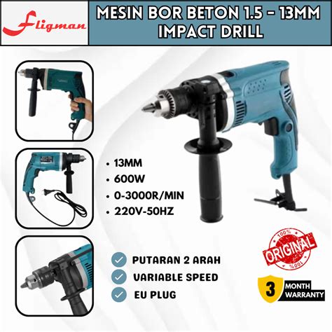 Jual Mesin Bor Beton 1 5 13 Mm Fligman Impact Drill Original