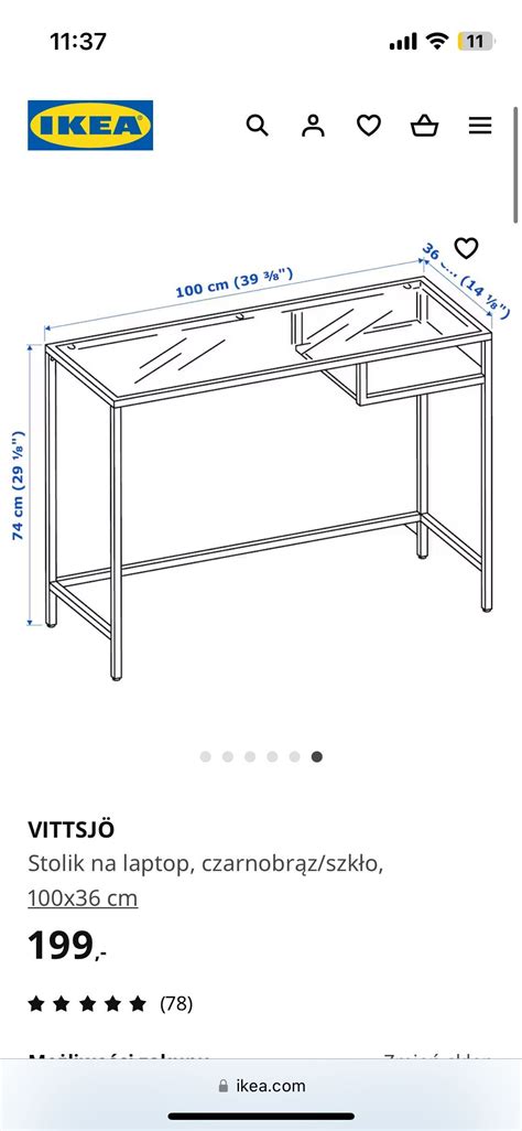 Biurko Na Laptop Ikea Stolik Szklany Vittsj Piekary L Skie Olx Pl