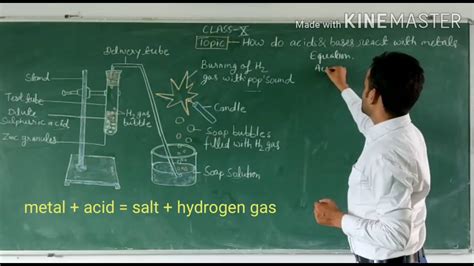 How Do Acids And Bases React With Metals Class X Chemistry Youtube