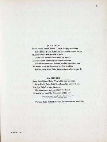 Babe Ruth Babe Ruth Sheet Music