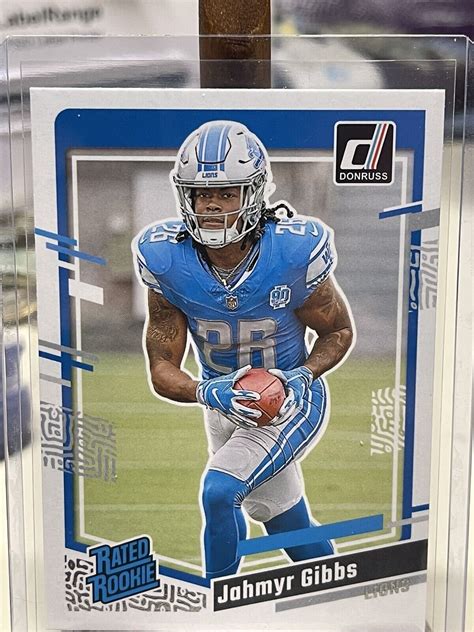 Panini Donruss Rated Rookie Jahmyr Gibbs Detroit Lions Ebay