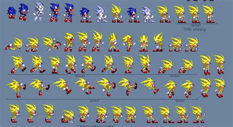 My Super Sonic Sprite Sheet By Shadowxcode On Deviantart