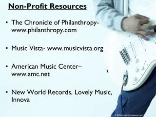 Muc Lec Non Profit Music Ppt