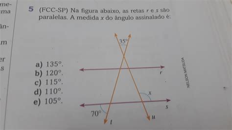 Na Figura A Seguir As Retas Rset S O Paralelas