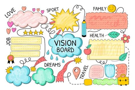 Premium Vector Hand Drawn Vision Board Illustration