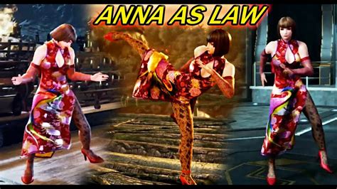 Anna Williams With Law S Moves Gameplay Tekken Arcade Battle