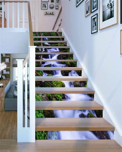 Stair Decals Flfk Stair Stickers Decals Peel And Stick Waterfall