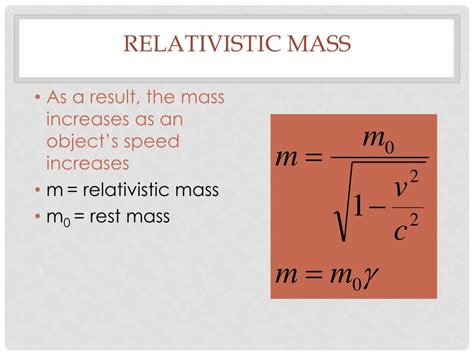 Ppt Relativistic Mass And Energy Powerpoint Presentation Free Download Id 3718977