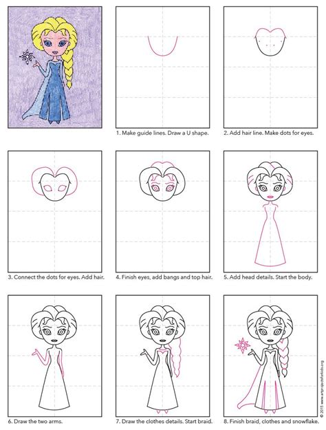 How To Draw A Elsa Step By Step At Drawing Tutorials