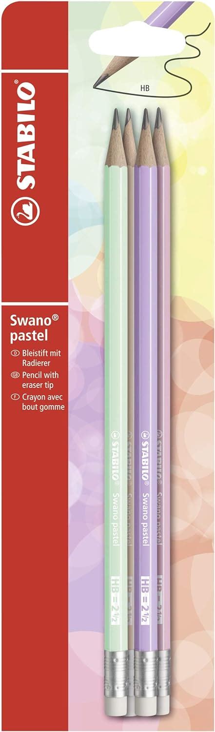 Matita Con Gommino Stabilo Swano Pastel Gradazione Hb Pack Da