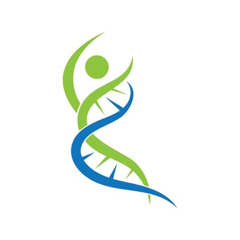 Vector Design De Cone De Logotipo De Dna Humano Vetor Premium