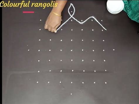 Kolam 210 Swastik Sikku Kolam With 7 Dots Simple Beginners Kambi