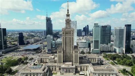 Palace Of Culture And Science In Warsaw Stock Video Pond