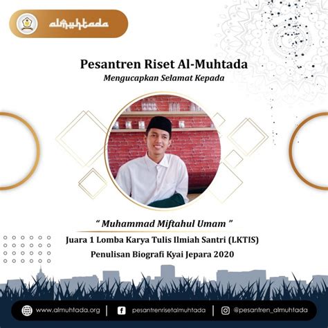 Mahasantri Pesantren Riset Al Muhtada Raih Juara 1 Dalam Kompetisi