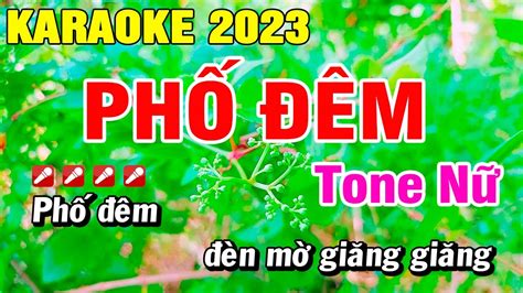 Karaoke Phố Đêm Nhạc Sống Tone Nữ Hay Nhất Hoài Phong Organ YouTube