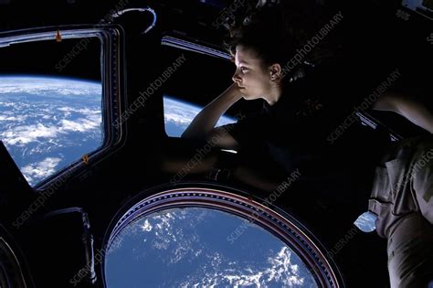 astronaut international space station stock image