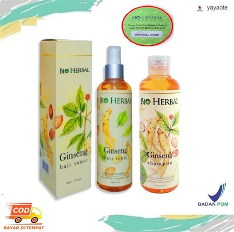 Paket Bio Herbal Ginseng Shampoo Hair Tonic Original Lazada Indonesia