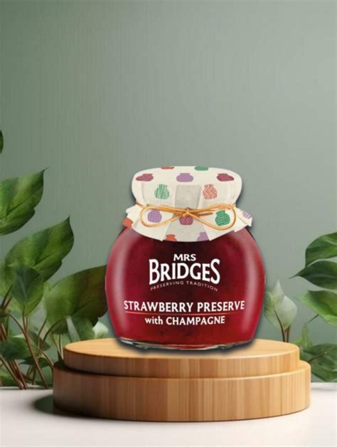 Strawberry And Champagne Preserve 340g Mrs Bridges