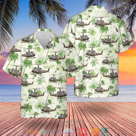 Bell Uh Huey Iroquois Short Sleeve Hawaiian Shirt Homefavo