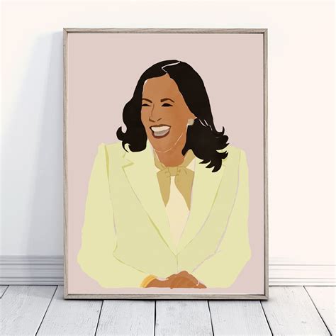 Kamala Harris Print, Kamala Harris Wall Art, Powerful Woman Printable ...