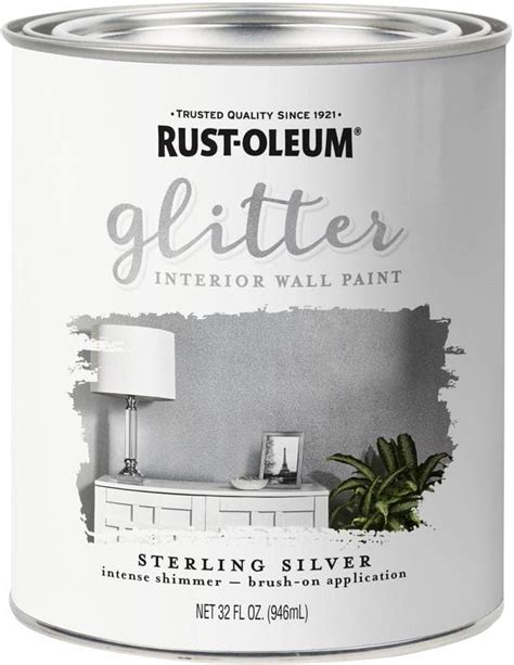 SILVER GLITTER WALL PAINT QUART RUSTOLEUM - Leonard S. Browne & Co. Ltd.