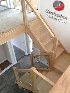 The Stairs Are Made Of Wood And Glass