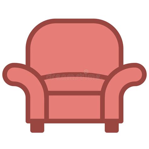 Armchair Icon Filled Line Style Vector Eps10 Illustration Stock Vector