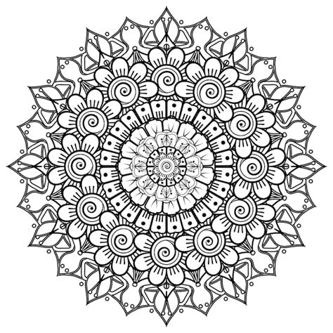 Patr N Circular En Forma De Mandala Para Henna Mehndi Tatuaje