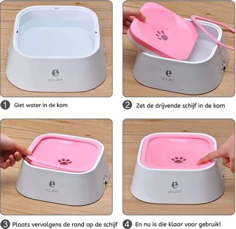 Els Pets Drinkbak Voor Honden Anti Knoei Drinkbak 1 5L Anti