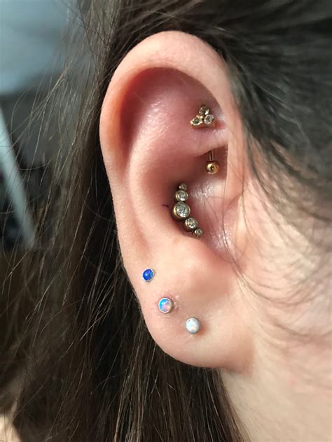 My Brand New Rook And Conch Rpiercing